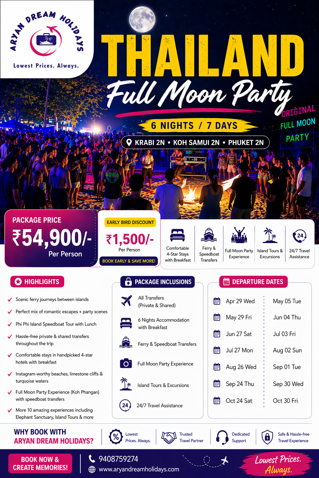 Thailand Full Moon Party Package