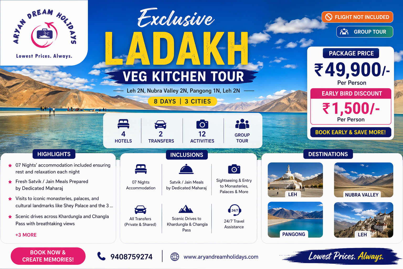 Exclusive Ladakh - Veg Kitchen Tour by Aryan Dream Holidays - May & June 2026